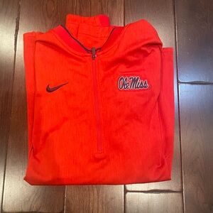 Ole Miss Nike Dri-fit half zip up pullover jacket